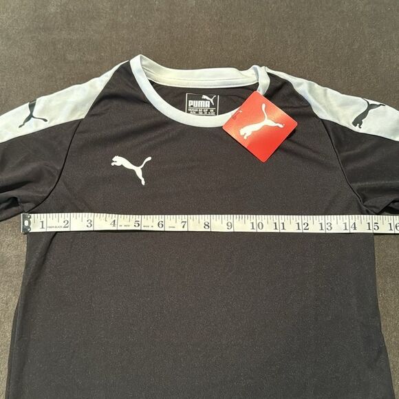 Puma Kids Unisex Black & White Soccer Jersey Junior Size M NWT - Picture 4 of 8